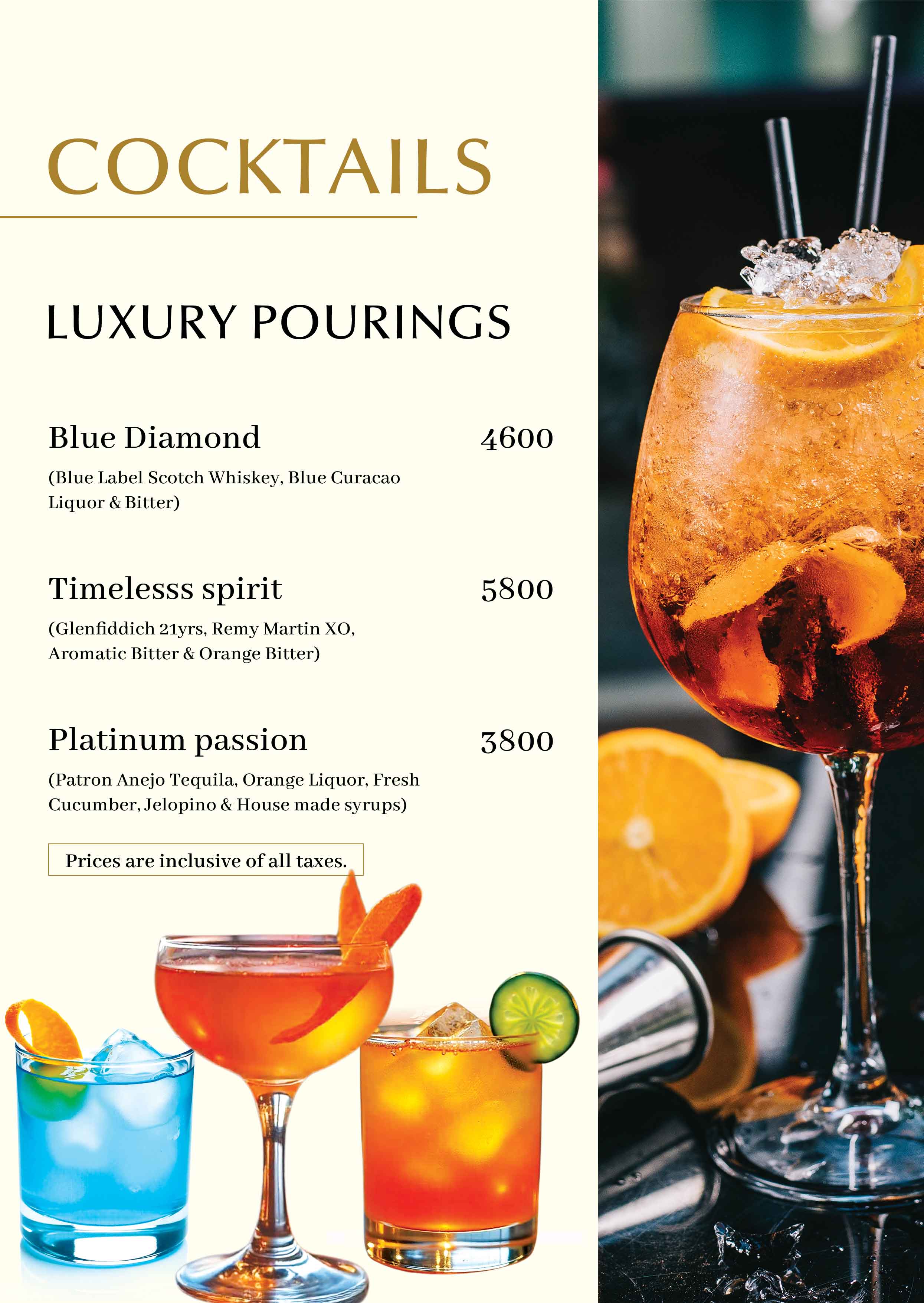 Cocktails Section