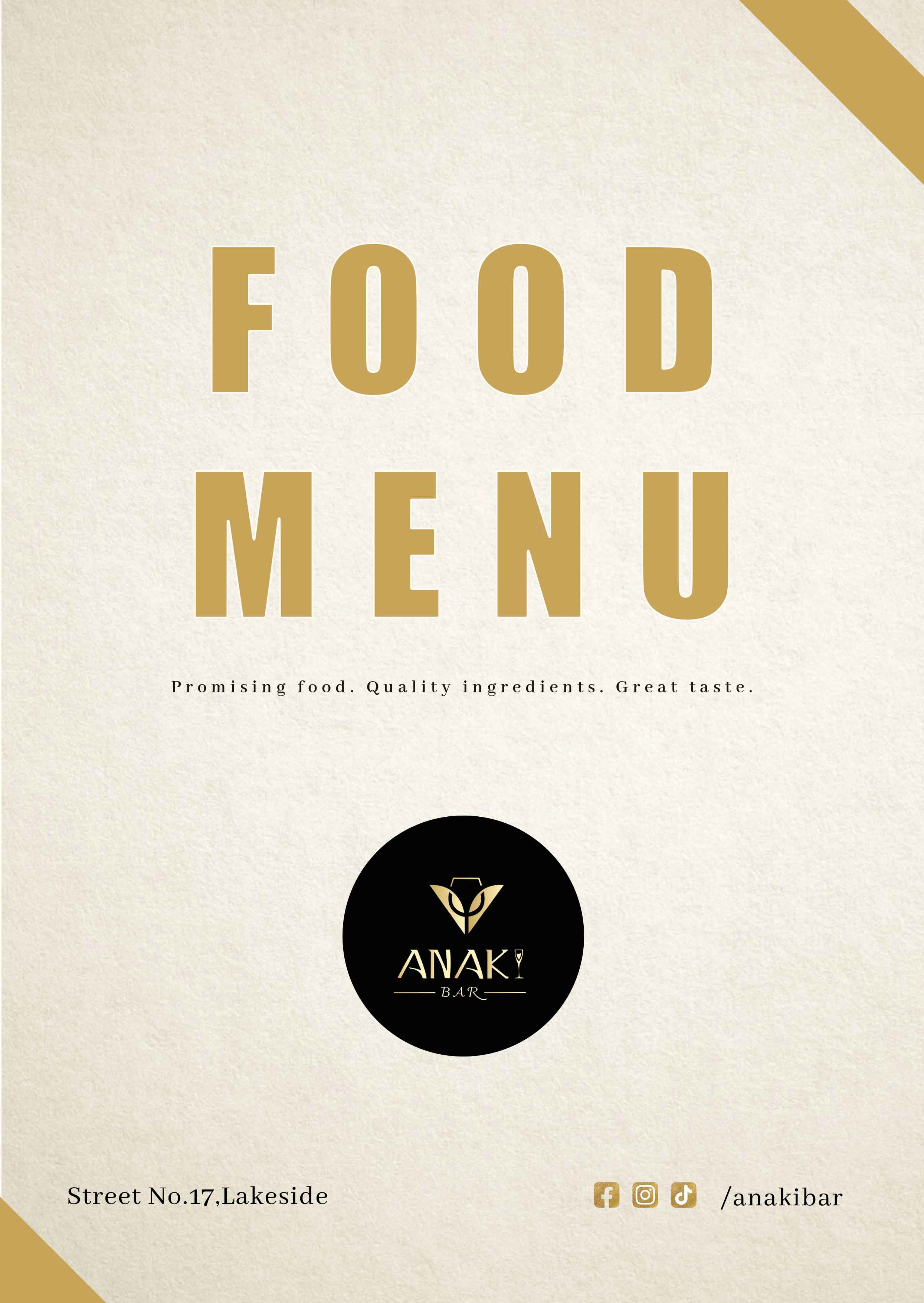 Food Menu Cover